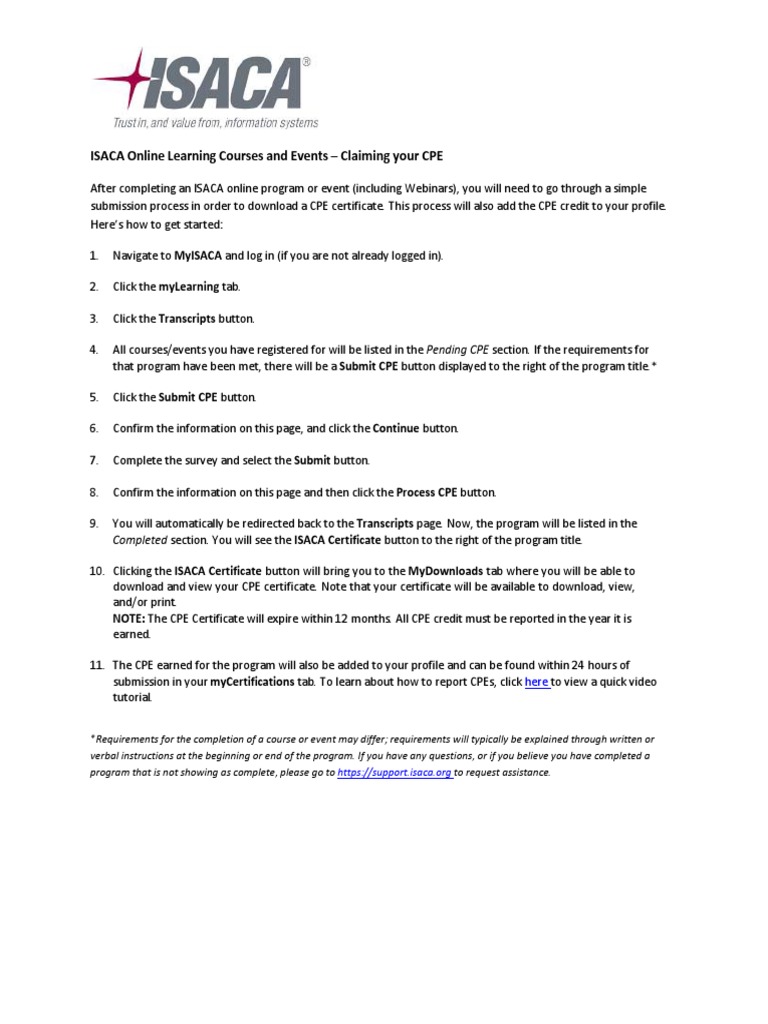 CPE Job Aid | PDF