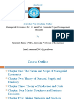 School of Post Graduate Studies: Managerial Economics For 1 Year Post Graduate Project Management Students