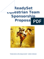 Readyset Equestrian Team Sponsorship Proposal: "Horses Lend Us The Wings We Lack"-Author Unknown
