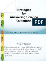 Strategies For Answering Science Questions: Purpose Pupils - Experience - Professional Development - Partnership