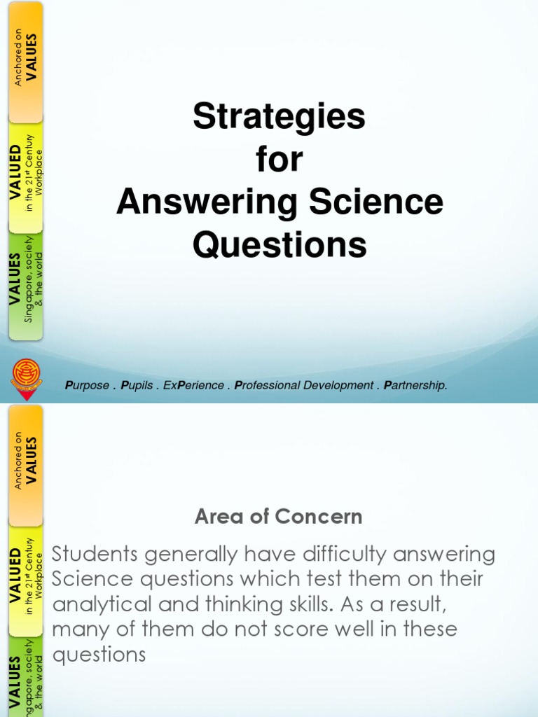 Science Question Answering Strategies | PDF | Question | Experiment