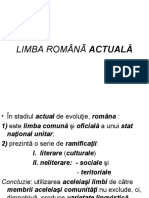 Limba Română Actuală