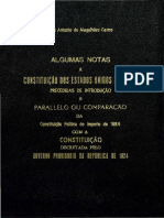Castro, José Antonio de Magalhães. Algumas Notas a Constituição Dos Estados Unidos Do Brazil