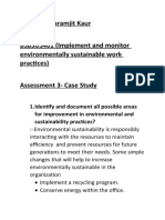 Paramjit Kaur: 1.identify and Document All Possible Areas For Improvement in Environmental and Sustainability Practices?