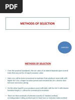  Methods of Selection