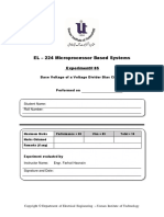 EL - 224 Microprocessor Based Systems: Experiment# 05