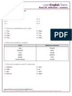 Read UK: Halloween - Answers: - Exercises