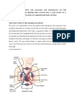 A Report Explainning The Anatomy and Physiology of The Cardiovascular and Respiratory System and A Case Study On A Named Disease Which Affects Cardiopulmonary System