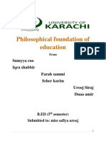 Philosiphical Foundation of Education (GROUP 2)