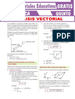 Análisis Vectorial Para Quinto Grado de Secundaria