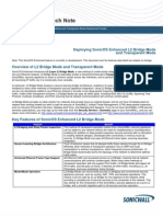 Deploying Sonicos Enhanced L2 Bridge Mode and Transparent Mode