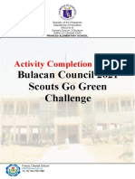 Activity Completion Report: Bulacan Council 2021 Scouts Go Green Challenge