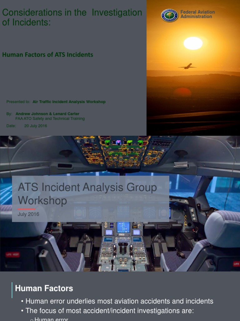 Human Factors in ATS Incident Analysis | PDF | Human Factors And ...