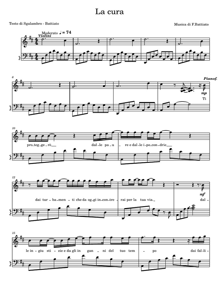 La Cura F.battiato PDF