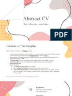 Abstract CV: Here Is Where Your Resume Begins
