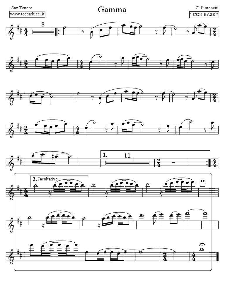 Gamma - Sax Tenore | PDF