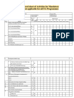 Updated Common Record Sheet of Activities For Mandatory Additional Requirement Applicable For All UG Programmes