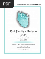 Download Doll Panties - Knitting Pattern - 18-Inch Doll by VintageInfoNet SN51487232 doc pdf
