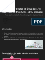 Electricity sector in Ecuador 2007-2017
