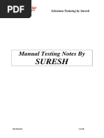 Manual Testing Notes By: Suresh