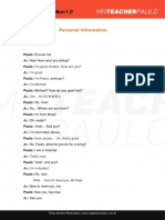 Personal Information 2 - Atividade