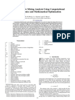 Jets in Cross Ow Mixing Analysis Using Computational Fluid Dynamics and Mathematical Optimization