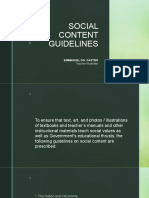 SOCIAL CONTENT GUIDELINES