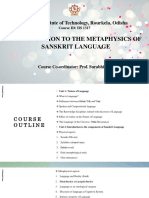 Introduction To The Metaphysics of Sanskrit Language: National Institute of Technology, Rourkela, Odisha