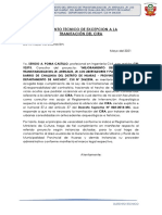 9.10 Sustento Tecnico de Excepcion A La Tramitación Del Cira