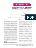 Comportamento à compressão de argamassas com fibras vegetais da amazonia