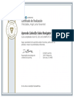 Certificado de LinkedIn Sales Navigator ALN