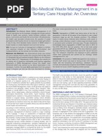 Bio-Medical Waste Managment in A Tertiary Care Hospital: An Overview