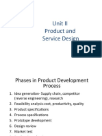 Unit II Product and Service Design