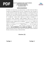 Acta de Inasistencia Laboral | PDF