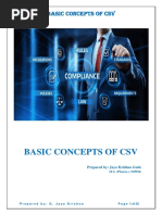 Basic Concepts of CSV