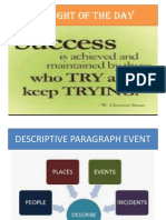 Descriptive Paragraph - Event