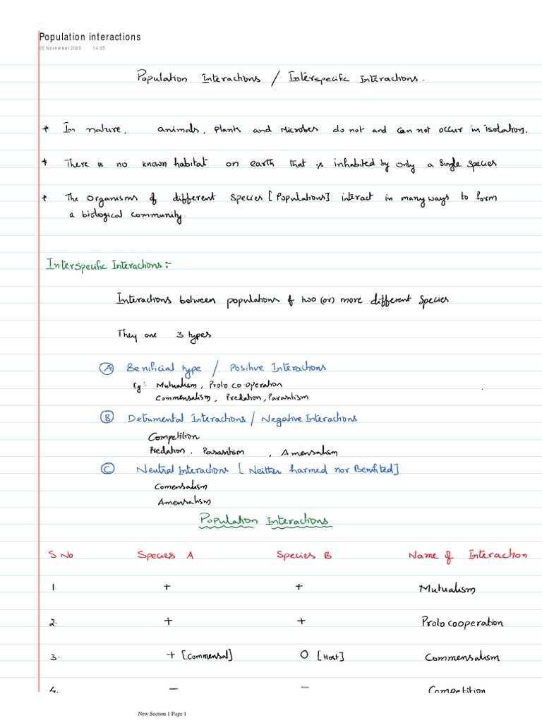 Population Interaction 01 | PDF