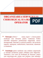 Organizarea Serviciului Chirurgical Si A Blocului Operator