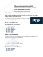 Module 1: Electrical Discharge Machining (EDM) Introduction