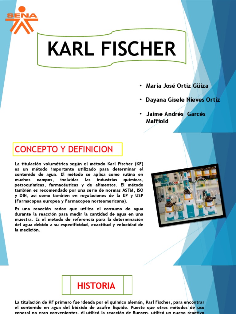 Karl Fischer. PDF Valoración Química