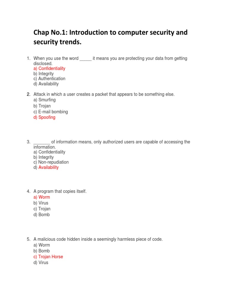 Computer Security Concepts Overview | PDF | Cryptography | Virtual ...