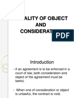 Legality of Object AND Consideration