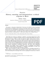 History, Meaning, and Interpretation: A Critical Response To Bevir