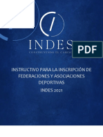 Instructivo para La Inscripción de Federaciones y Asociaciones Deportivas