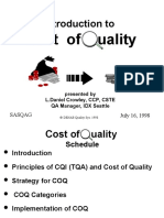 Introduction To: Cost of Uality