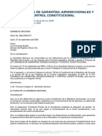 LEY ORGÁNICA DE GARANTÍAS JURISDICCIONALES Y CONTROL CONSTITUCIONAL