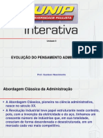 Evolução do pensamento administrativo