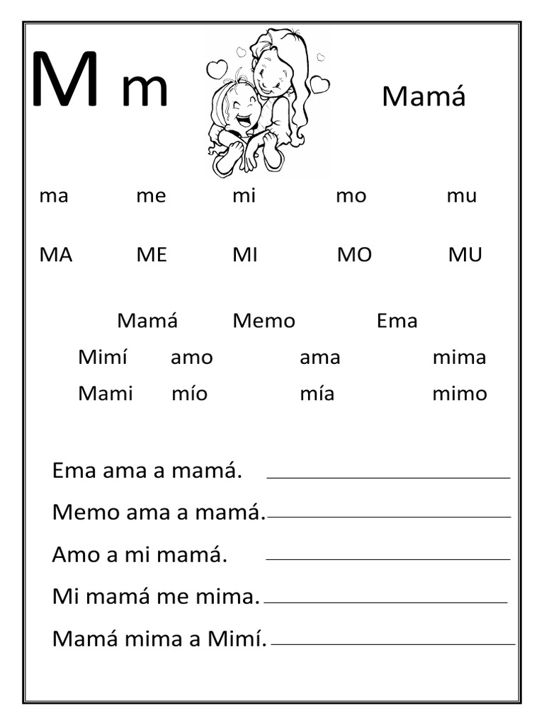 Lectura y actividades con la letra M | PDF