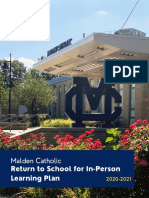 Malden Catholic Return To School Plan 2021