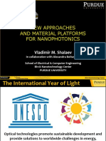New Approaches and Material Platforms For Nanophotonics: Vladimir M. Shalaev